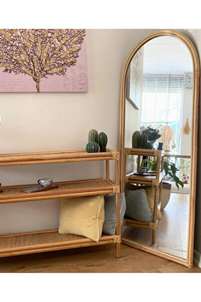 ELİSRA El Yapımı Bambu Aynalık 70 x 170 cm ( Ayna Dağil DEĞİLDİR )