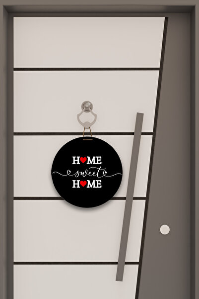 Dormot Decor pentru ușă cu imprimare digitală, negru, cu model de inimă, ornament pentru perete