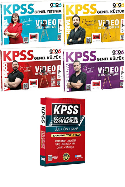 Yargı Yayınları 2026 KPSS Türkçe Tarih Coğrafya Vatandaşlık Video Ders Notlar...