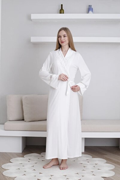 TREND Dantel Detaylı Lohusa Hamile Sabahlık - 0820