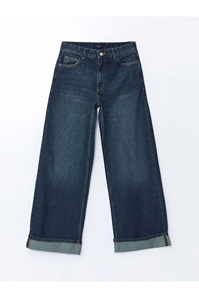 LC Waikiki Indigo Wideleg Kadın Jean Pantolon