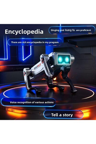 Generic AI Programming Smart RC Mechanical Dog Toy Language Interaction Remote Control Stunt Action Robot