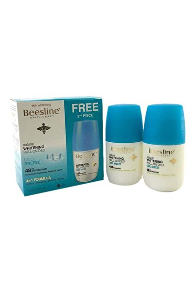 Beesline Roll-On Natural Deodorant for Skin Brightening, 2x50ml