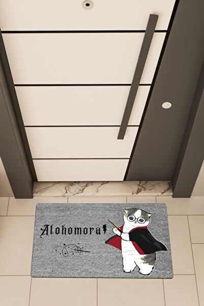 Dormot Висококачествена цифрова печатна изтривалка с мотив „Алохомора“ и сива...