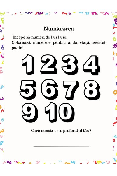 Cotomag Carte cu Activități Alfabetul și Numerele pentru Copii, Exerciții Educative, 28 Pagini A4,