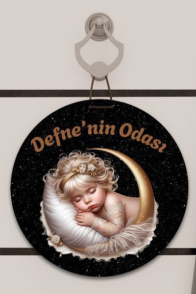 Dormot Model de imprimare digitală din lemn pentru cameră pentru copii, cameră pentru bebeluși, ornament pentru ușă, ornament pentru perete