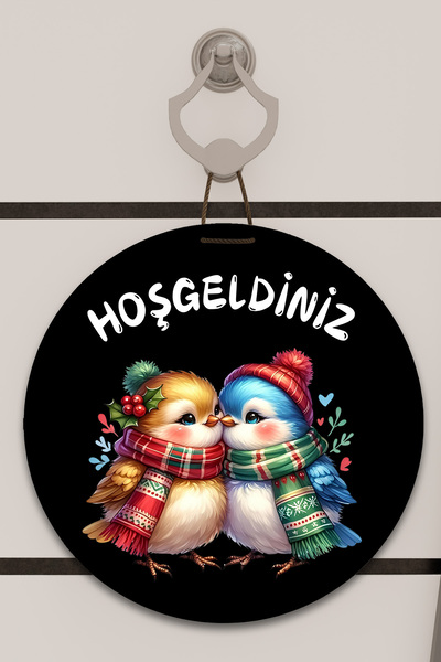 Dormot Decor pentru ușă cu imprimare digitală, cu model de păsări drăguțe cu ...