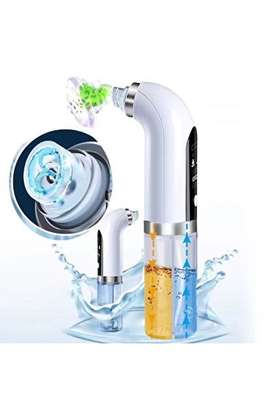 2AMNOVA Aparat Curatare Facială Puncte Negre cu Vacuum, 3 Trepte, Lumina Alba...