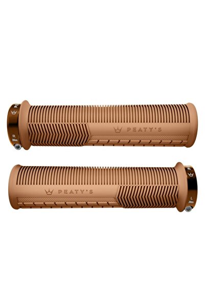 PEATY'S Peaty’s Monarch Grip Mushroom, Professional Bike Grips 2024, Unique Rubber Compound, Brown