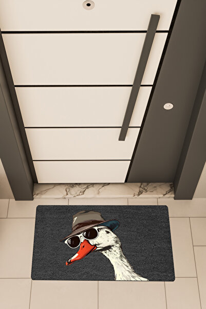 Dormot High Quality Digital Printing Black, Shady-Themed Door Front Mat