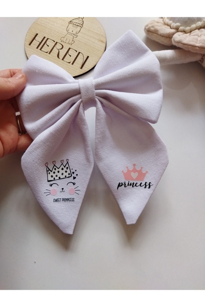 HEREN Bow Ribbon White Cat Large Size Handmade Buckle