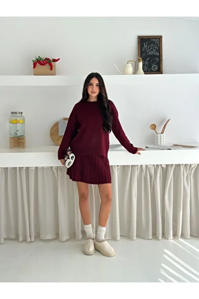 DONNA LISSA Crew Neck Oversize Knitwear Sweater