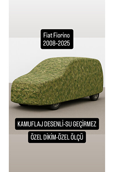içel çadır Fiat Fiorino 2008–2025 Kamuflaj Desenli Su Geçirmez Araç Brandası