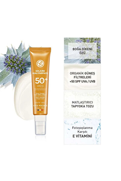 Yves Rocher SPF 50+ Yüz Güneş Kremi – Parlama ve Leke Karşıtı Hafif Formül / ...