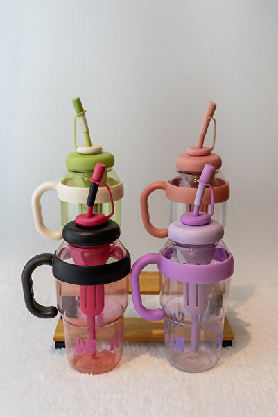 NazliHome Renkli Kapaklı Detox Matara (1Adet)– Meyve Hazneli Su Şişesi 1.3L B...