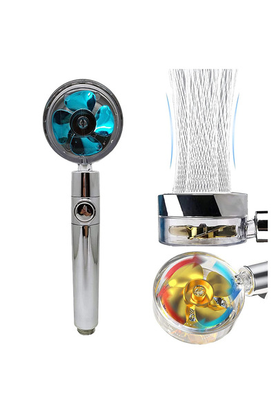 nelerbulurum 360 DERECE DÖNEBİLEN PERVANELİ TURBO TAZYİKLİ SU AÇMA KAPAMA TUŞLU DUŞ BAŞLIĞI