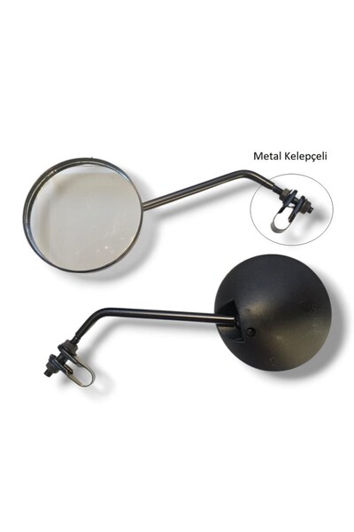MOTOLİNAS AYNA YUVARLAK [6mm+ METAL KELEPÇELİ] TAKIM - EBİKE,,BİSİKLET,ATV UN...