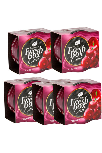 PALOMA Set 5 Odorizante Auto Fresh Box – Cherry, 25g, miros intens până la 60...