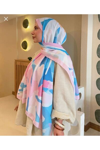 MODA سلسلة إلهام من الشالات الناعمة القطنية المنقوشة من Mineleşarp
