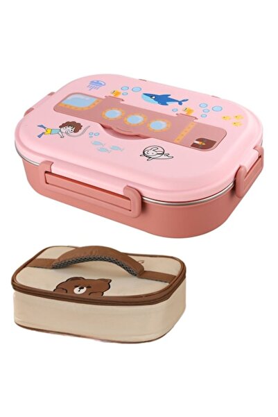 2AMNOVA Set Caserola Termica Copii 2AMNOVA, 1000 ml, 3 Compartimente, Bol Sup...