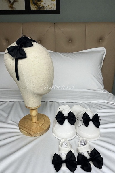 SavBrand Bow Feathered Mother Maternity Slippers Crown and Booties Maternity ...