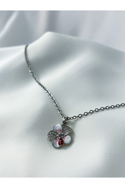 Berilya Aksesuar Çelik Zincirli Uğur Böceği Detaylı Kolye