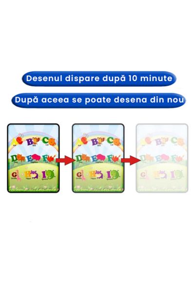 MNS Reusable water coloring book, Magic Book with letters and numbers