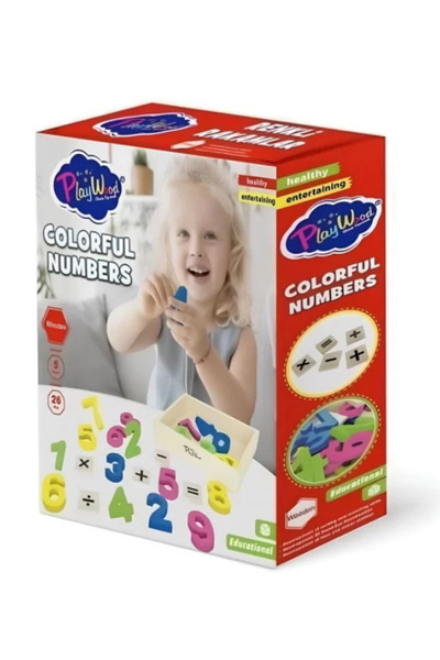 DEDE Ahşap Kasalı Renkli Harfler 33 Parça