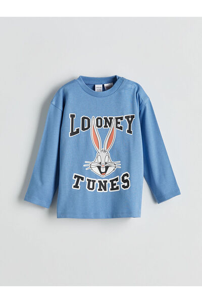 LC Waikiki Crew Neck Printed Baby Boy T-Shirt and Pants 2-Piece