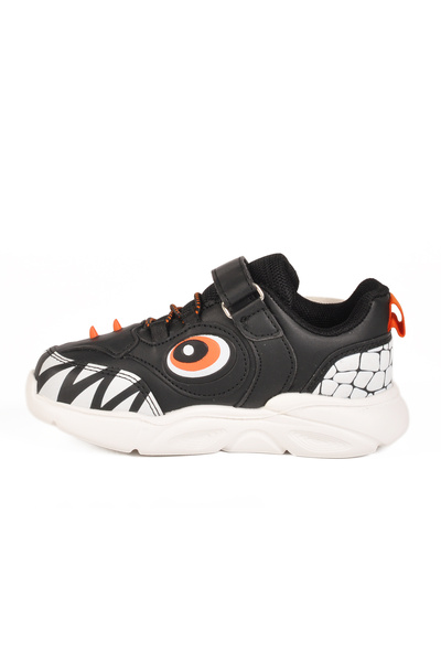 Cool Black Velcro Lighted Boys' Sports Shoes