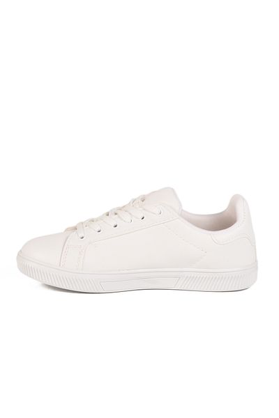 Aspor White Lace-up Women's Sports Shoes