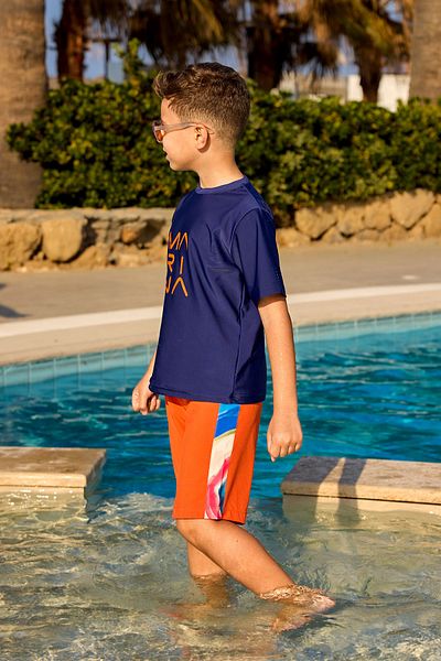 Marina Boys' Patterned Swim Shorts – Quick Dry & Lightweight Cs2506