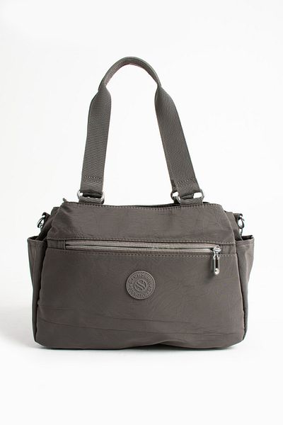 H&D COLLECTİON Women's 5 Compartment Water Resistant Parachute Fabric Adjustable Cross Strap Hand and Shoulder Bag