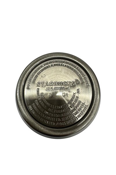 Starbucks Metal Thermos Gray Leaf Patterned 355ml