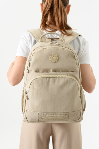 louisiana polo Bolsas Women's School Backpack Beige 1093