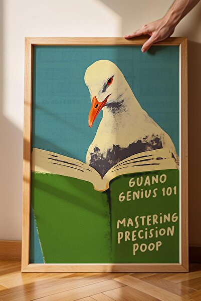 Saturn Mastering Precision Poop Framed Painting - Painting for Pigeon Wc Toilet