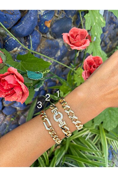 xUPING 2Nolu Altın Kaplama Marka Model Bileklik Kararmaz 14K Rengindedir 17.5...