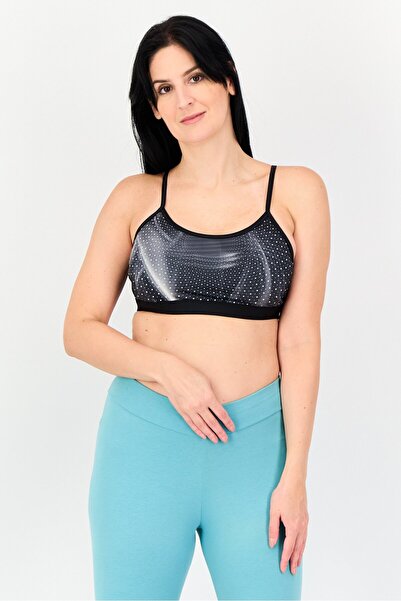 Reebok Women Allover Print Non Padded Sports Bra, Multicolor