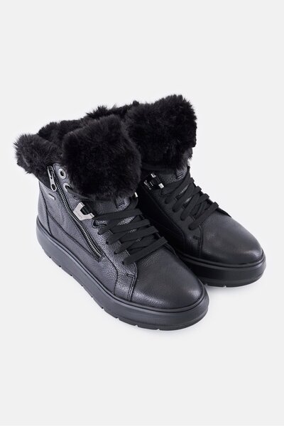 Geox Women Kaula B ABX Lace Up Ankle Boots, Black