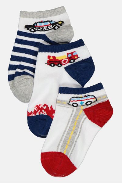 MUDD Kids Boy Printed Ankle Socks, Multicolor
