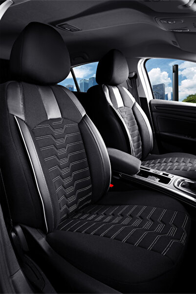 autogoodstore Renault Megane 3 Uyumlu Lüx Deri Detaylı Oto Koltuk Kılıfı Ön A...