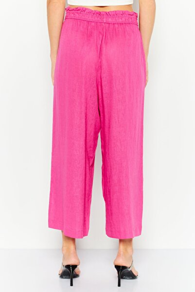 Michael Kors Women Tie Pocketed Paperbag Waist Cropped Pants, Cerise