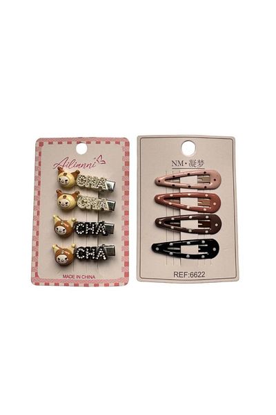 LETING 8 Pieces Hair Clips 2 Sets Different Shapes Colorful