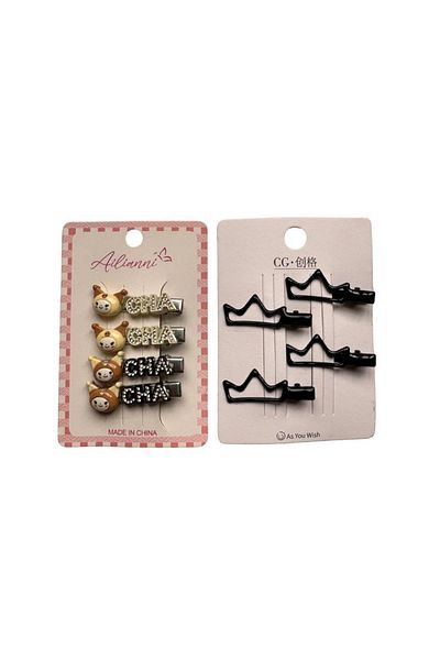 LETING 8 Pieces Hair Clips 2 Sets Different Shapes Colorful