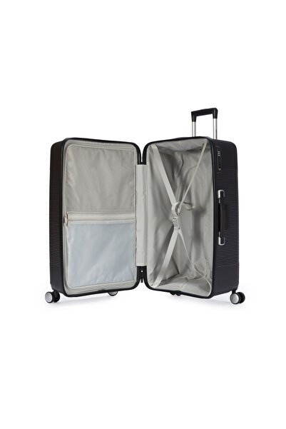 Pierre Cardin 3'lü Set %100 Polipropilen Valiz Siyah 04PC7080