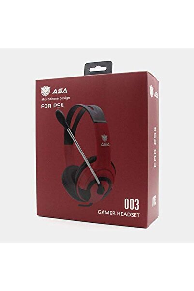 erorex Asa 003 Wired Over Ear Gaming Headset With Microphone Dark Red