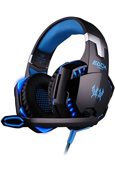 erorex G2000 Headband Game Headset Headphone Black + Blue