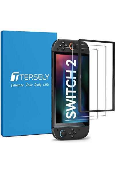 erorex 2 Pack Screen Protector Glass Nintendo Switch 2 2025 Alignment Frame Premium 9H Tempered Glass