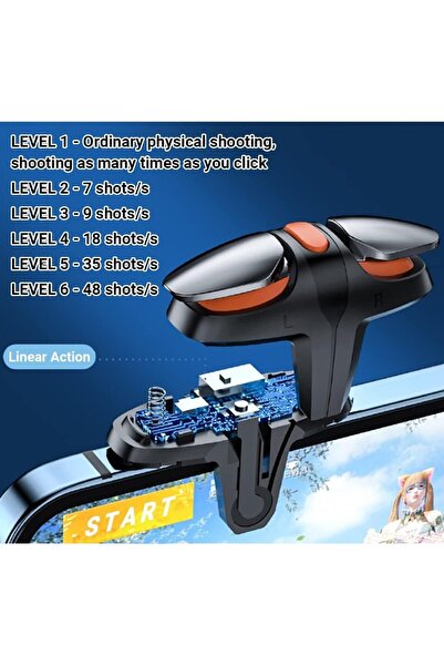 erorex 2 Pack Mobile Game Controllers Pubg Phone Triggers Rapid Fire High Frequency Click Double Sensitive