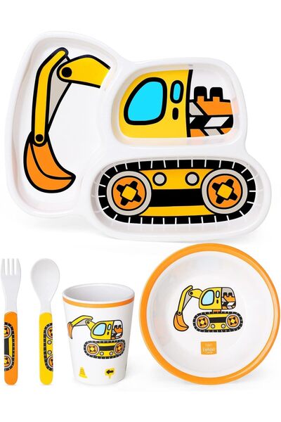 erorex Kids Plates Bowls Sets, Kids Dinnerware Set Includes Plate, Bowl, Cup Tableware, Made Durable